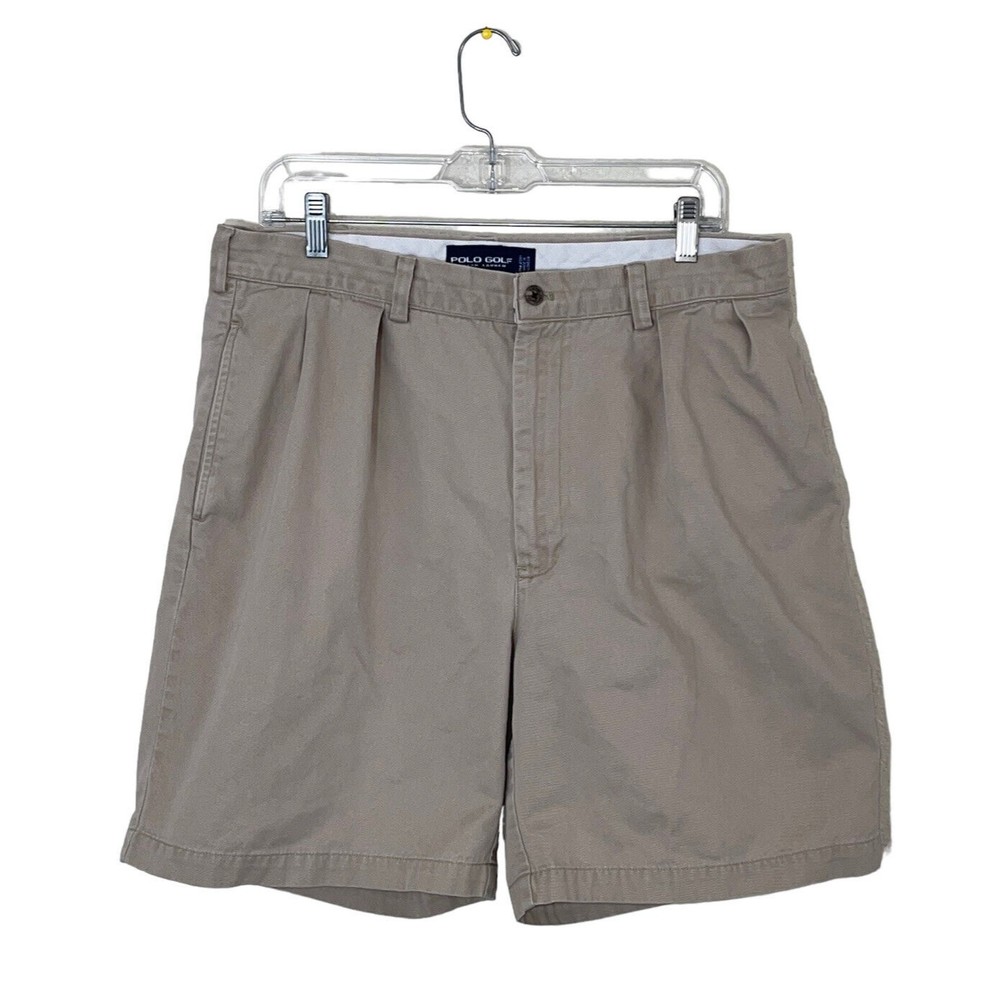 Polo Golf Ralph Lauren Shorts Mens 36 Beige Chino Cotton Stretch Classic Fit